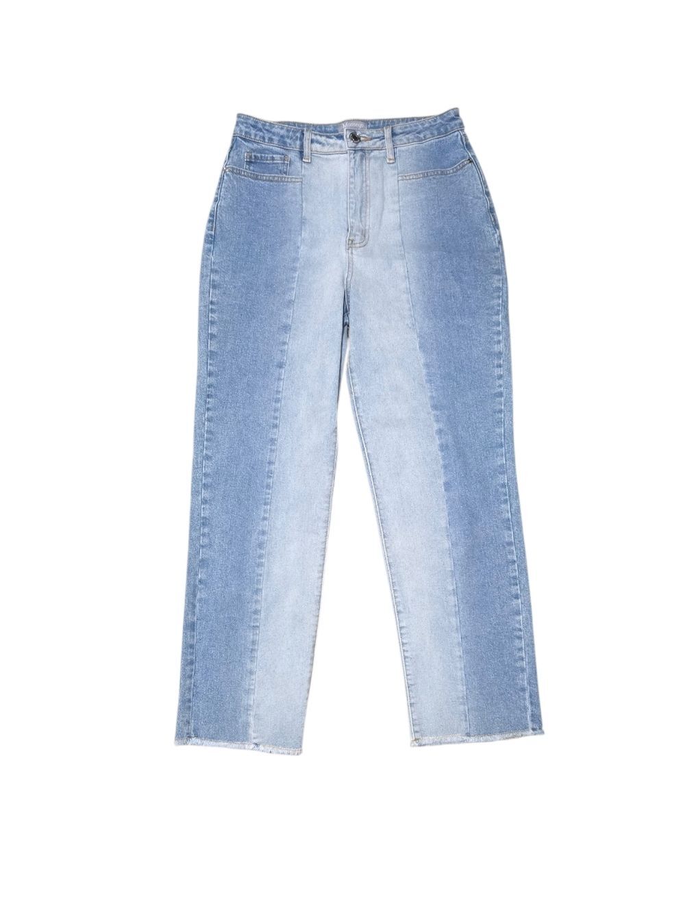 NEW Two-Tone Light Blue Straight Leg Jeans Western Festival Size 8